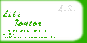 lili kontor business card